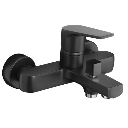 Смеситель для ванны Azario Treya с коротким изливом черный матовый AZ-156805024