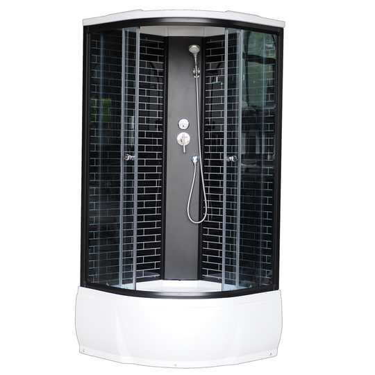 Душевая кабина Дана 20К 90x90x215 черный кирпич