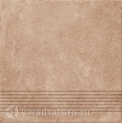 Керамогранит Cersanit Carpet ступень темно-бежевая 29,8x29,8 см