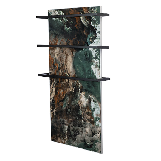 Полотенцесушитель электрический керамический Luxor Smoke Green 4 черный