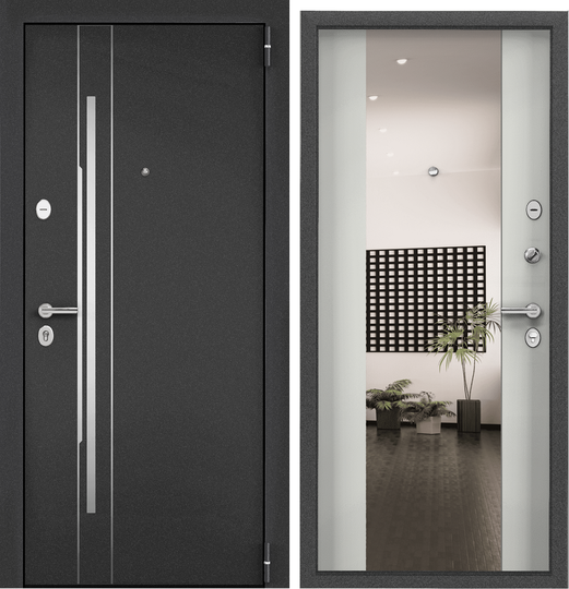 Дверь входная стальная Торэкс Tau LT MP Темно-серый букле графит SP-93N/ПВХ Ферро Т-ММ