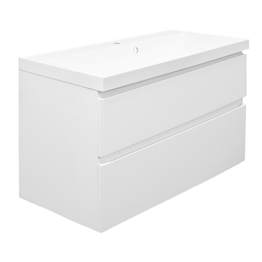 Тумба с раковиной Azario Viola 100/2 белый матовый