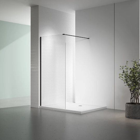 Душевая перегородка Veconi KR-72B 110x200 черный профиль