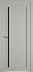 Межкомнатная дверь VFD Emalex 33 Taupe стекло лакобель черное black gloss