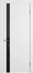Межкомнатная дверь VFD Stockholm Avangard Trivia Polar стекло лакобель черное black gloss