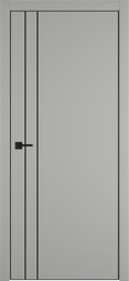 Межкомнатная дверь VFD Urban 2V Emalex Taupe ДГ черный молдинг black mould кромка алюминиевая черная 4 стороны BE